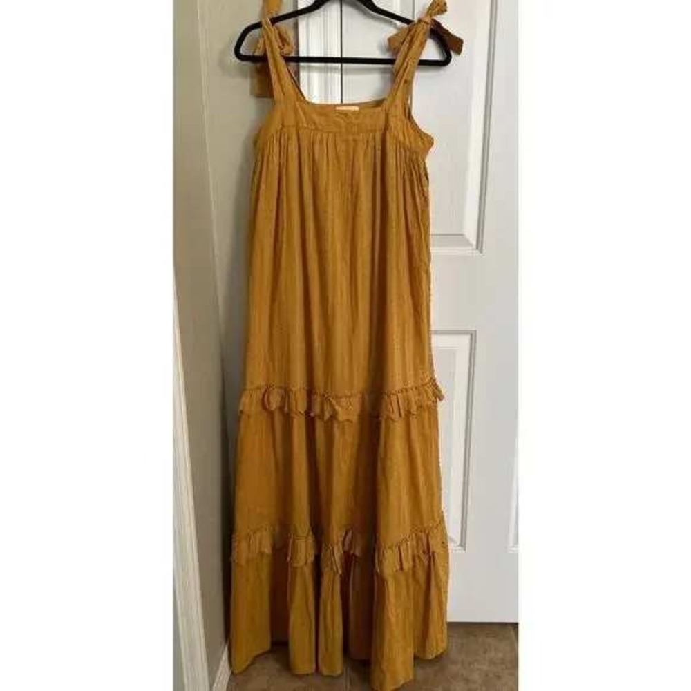 NWT Sézane Albana Maxi Dress - Safran Saffron Yellow - 100% Cotton - Size 38 / 6 - Picture 6 of 8
